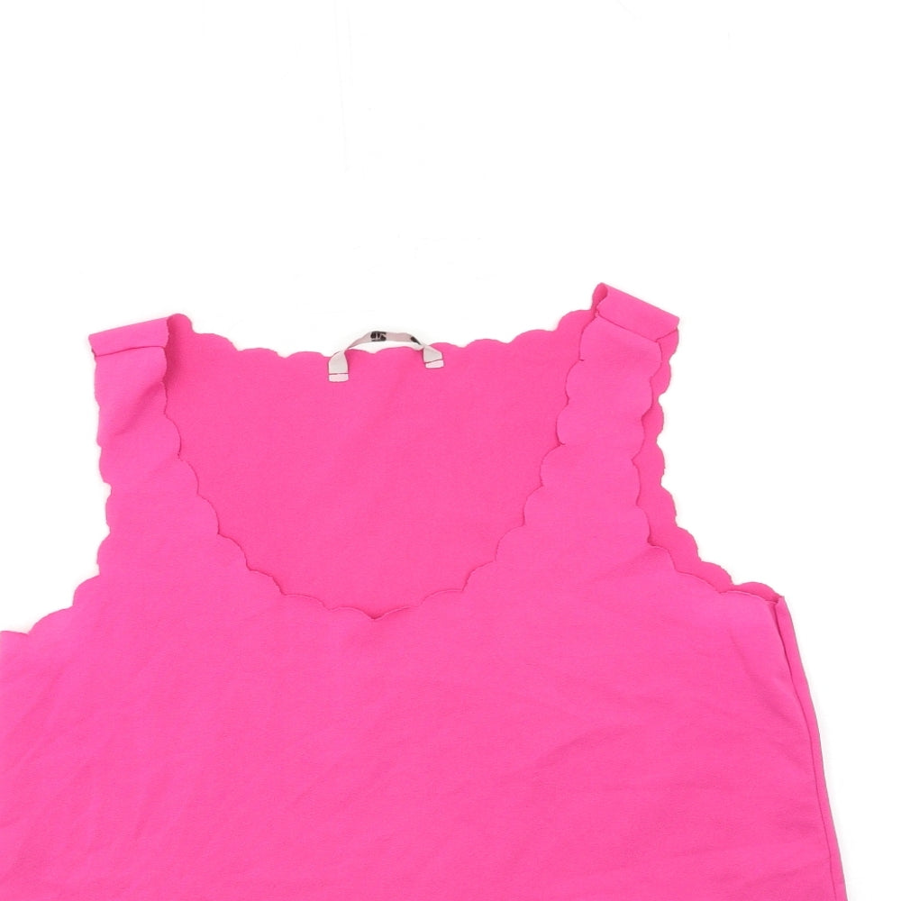 Womens UK Size 8 TU Pink Basic Tank