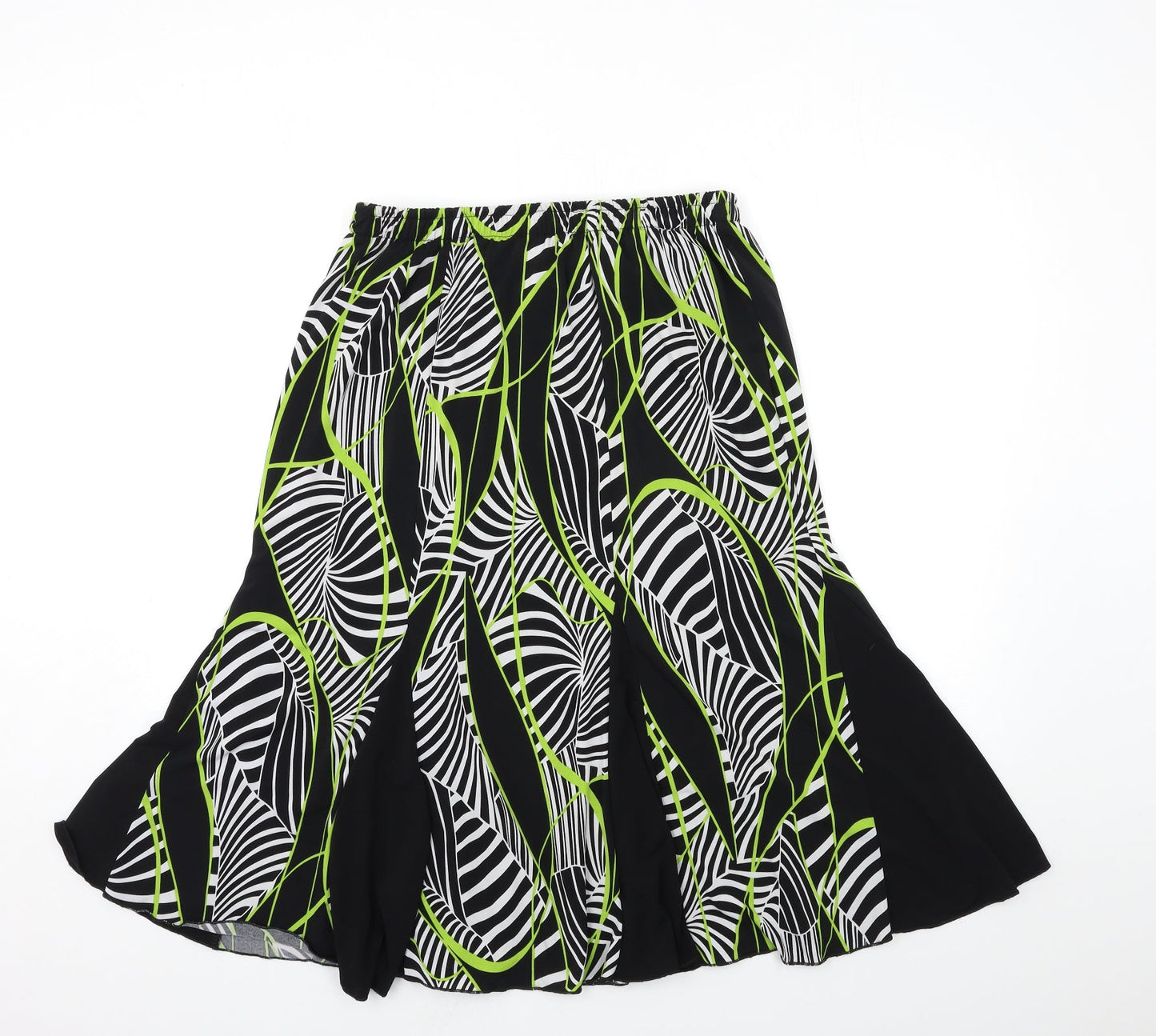 ORDER Womens Black Geometric  A-Line Skirt Size 32 in