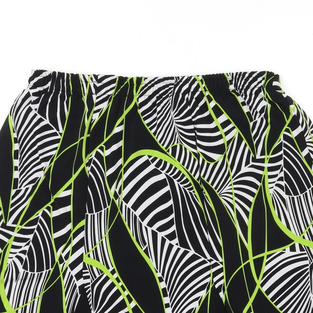 ORDER Womens Black Geometric  A-Line Skirt Size 32 in