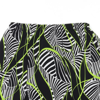 ORDER Womens Black Geometric  A-Line Skirt Size 32 in