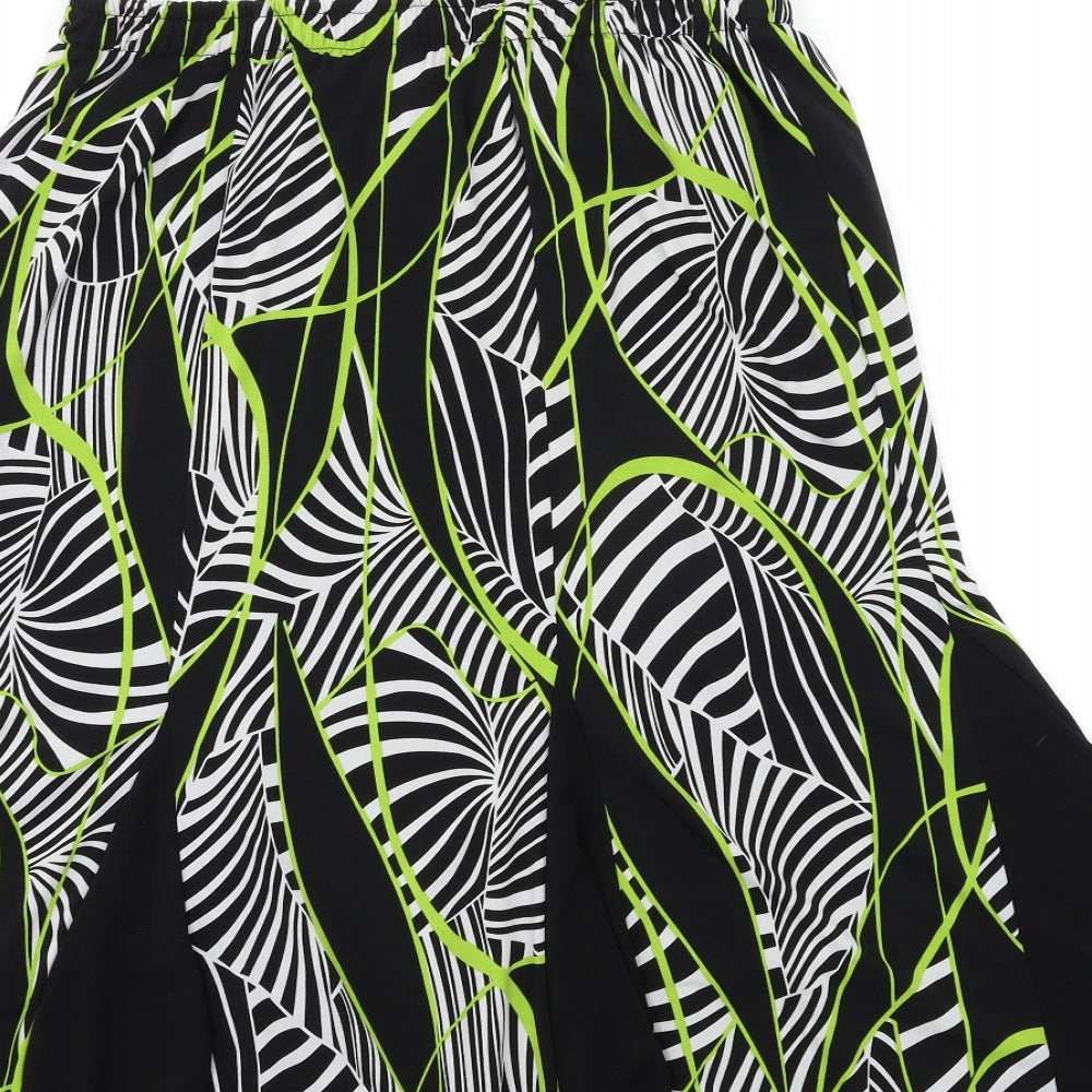 ORDER Womens Black Geometric  A-Line Skirt Size 32 in
