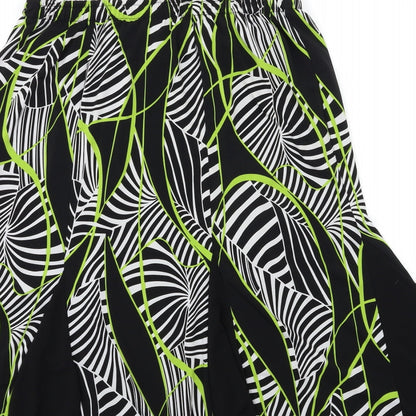 ORDER Womens Black Geometric  A-Line Skirt Size 32 in