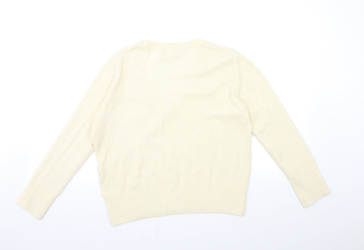 Womens UK Size M H&M Beige Pullover Jumper