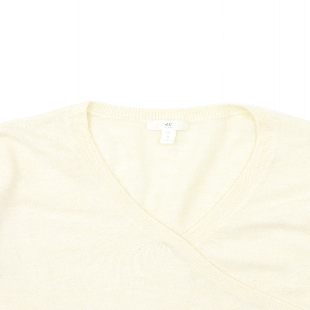 Womens UK Size M H&M Beige Pullover Jumper