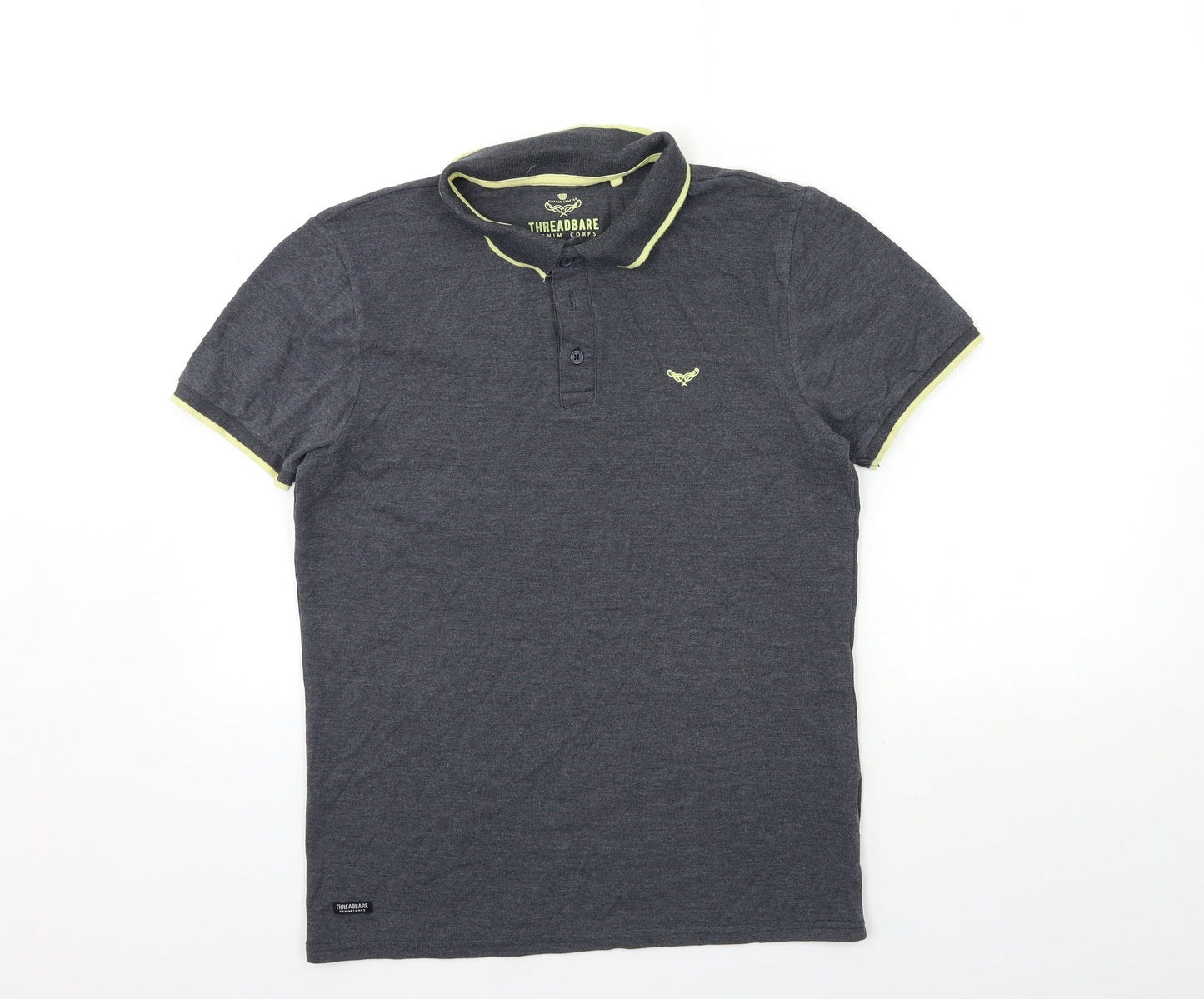 Threadbare Mens Grey    Polo Size S