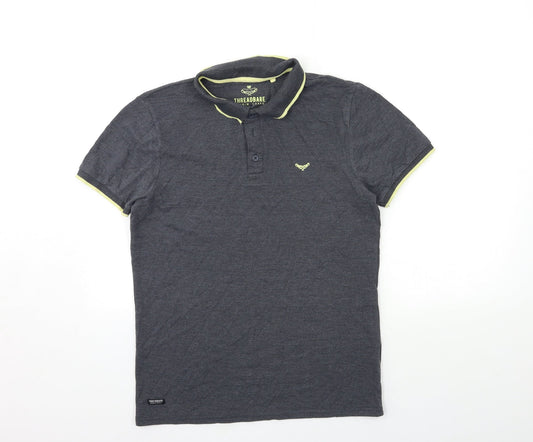 Threadbare Mens Grey    Polo Size S
