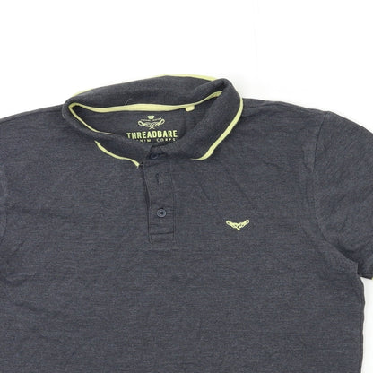 Threadbare Mens Grey    Polo Size S