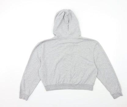Back view of In the Style women’s grey pullover hoodie, size L