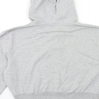 Brand and care label for In the Style women’s grey pullover hoodie, size L
