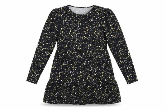 Front view of In the Style women’s black animal print shift, size L