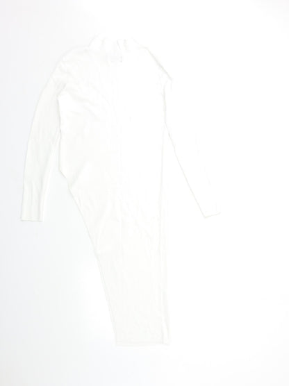 Womens UK Size 12 Missguided White Basic Blouse