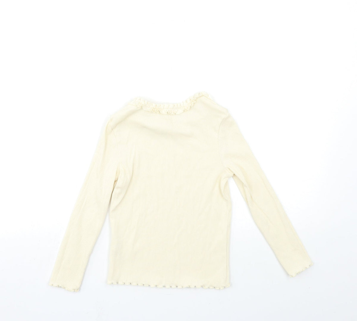 Back view of George girls’ beige basic t-shirt, size 5-6, years