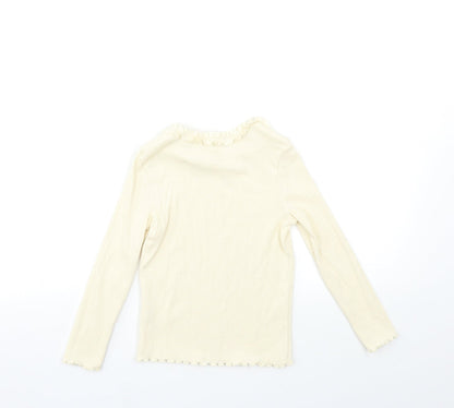Back view of George girls’ beige basic t-shirt, size 5-6, years