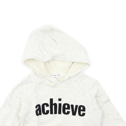 global work Girls Grey   Pullover Hoodie Size 8-9 Years