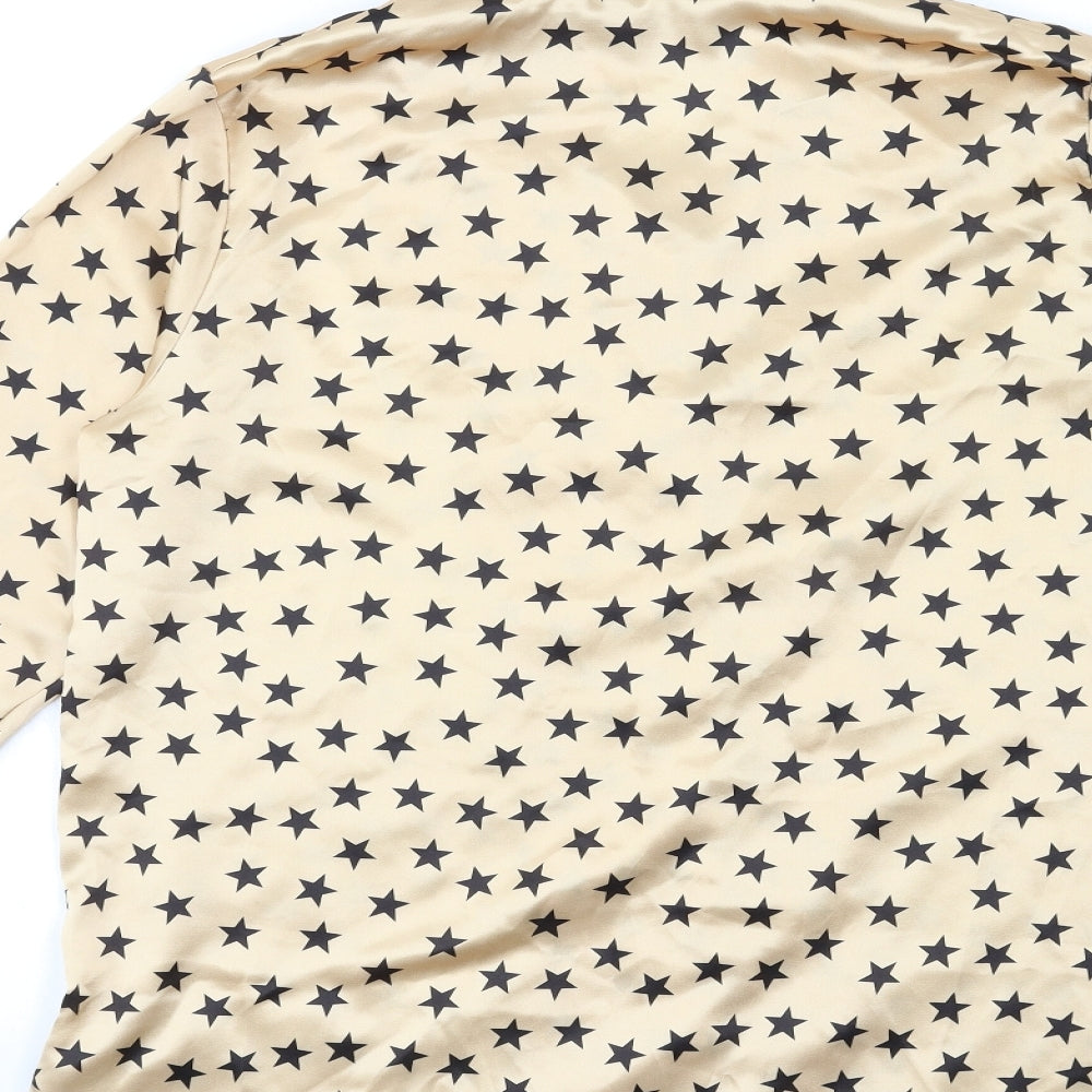 Nasty Gal Womens Gold Geometric  Babydoll Nightshirt Size 14