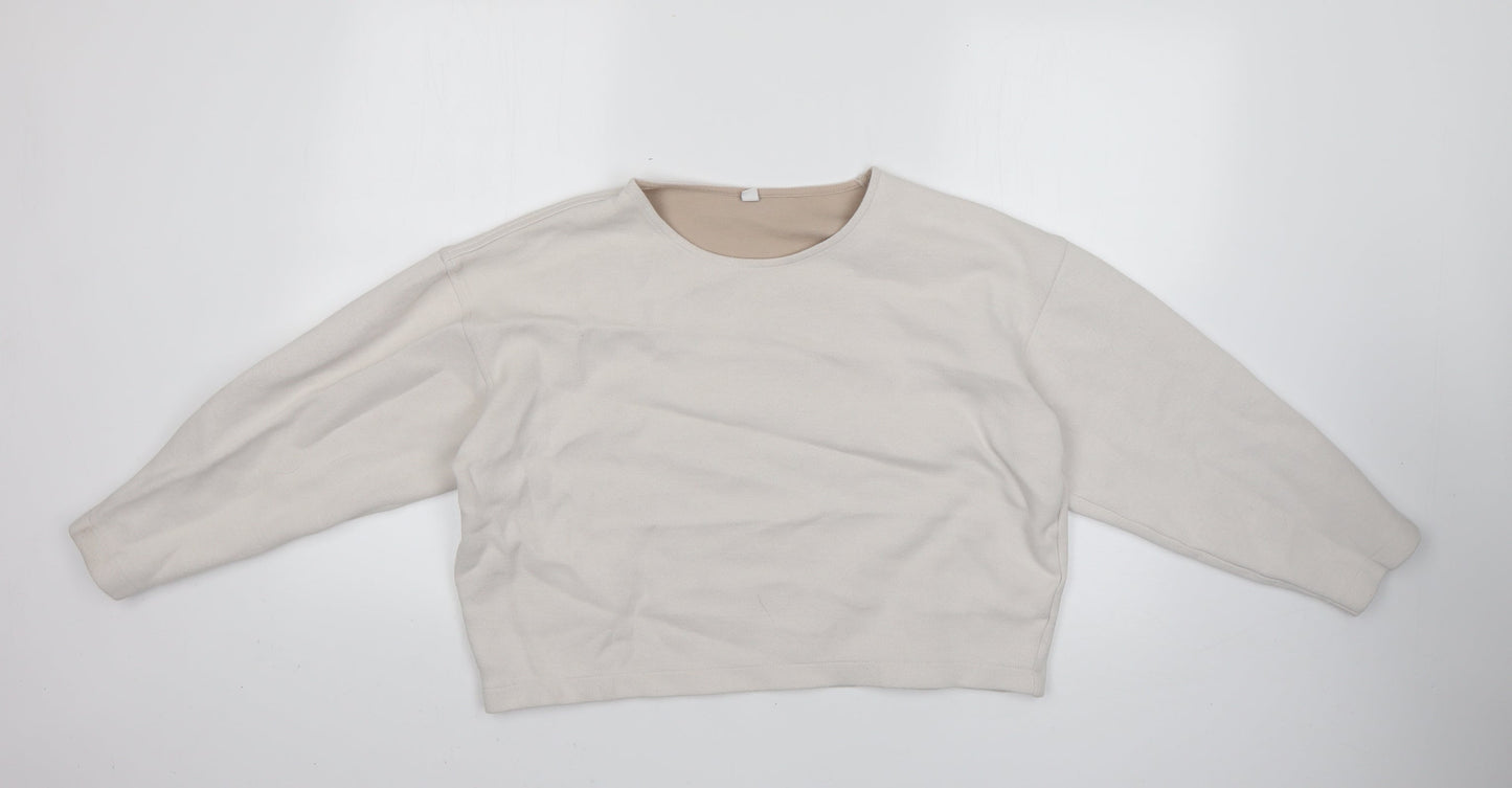 Womens UK Size S Preworn White Pullover Jumper
