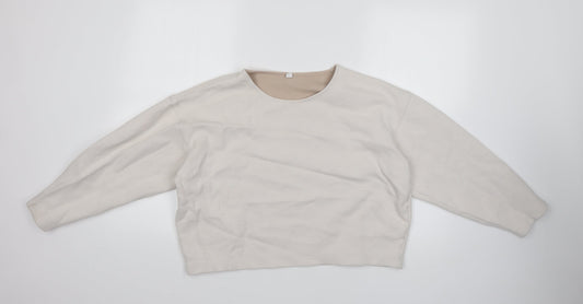 Womens UK Size S Preworn White Pullover Jumper