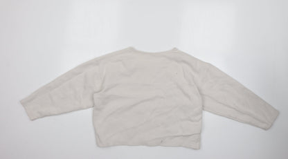 Womens UK Size S Preworn White Pullover Jumper