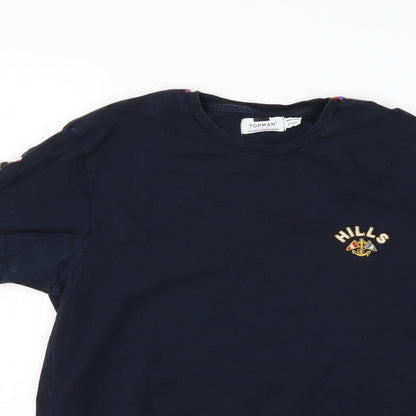 Topman Mens Blue    T-Shirt Size S