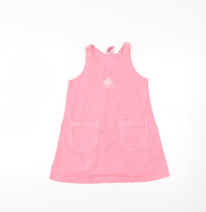 miro Girls Pink   Pinafore/Dungaree Dress  Size 4 Years