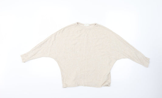 Womens UK Size XS H&M Beige Pullover Jumper