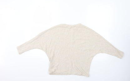 Womens UK Size XS H&M Beige Pullover Jumper