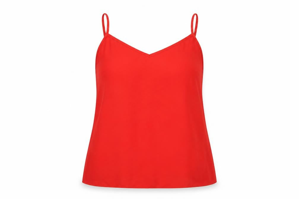 Womens UK Size 8 New Look Red Basic Blouse