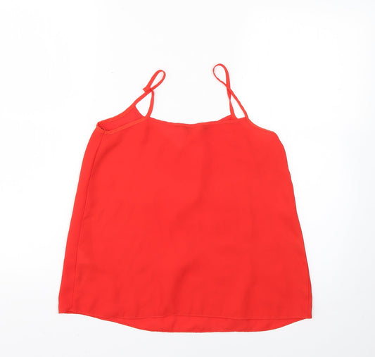Womens UK Size 8 New Look Red Basic Blouse