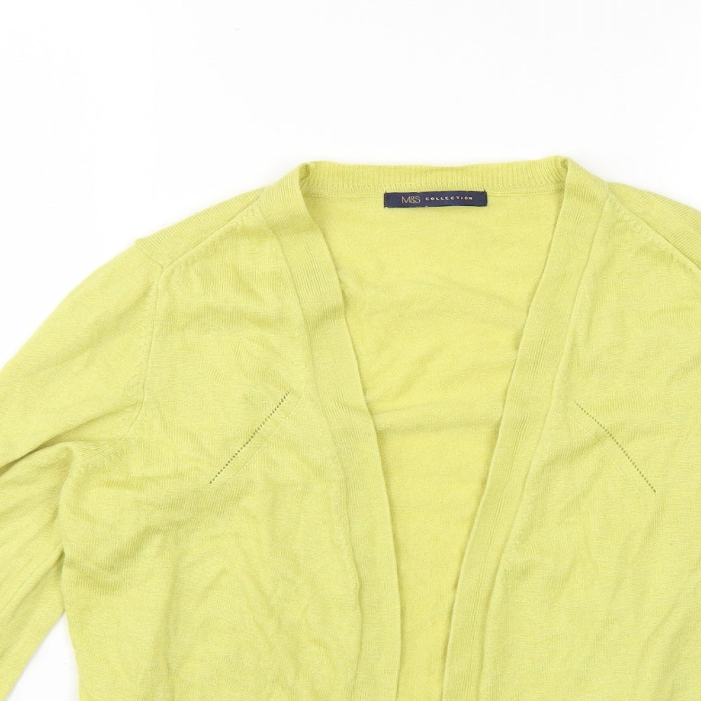 Womens UK Size 8 Marks and Spencer Green Cardigan Jumper