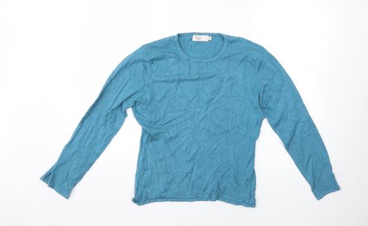 Klass Womens Blue   Pullover Jumper Size M