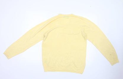 Womens UK Size M Marks and Spencer Yellow Pullover Jumper