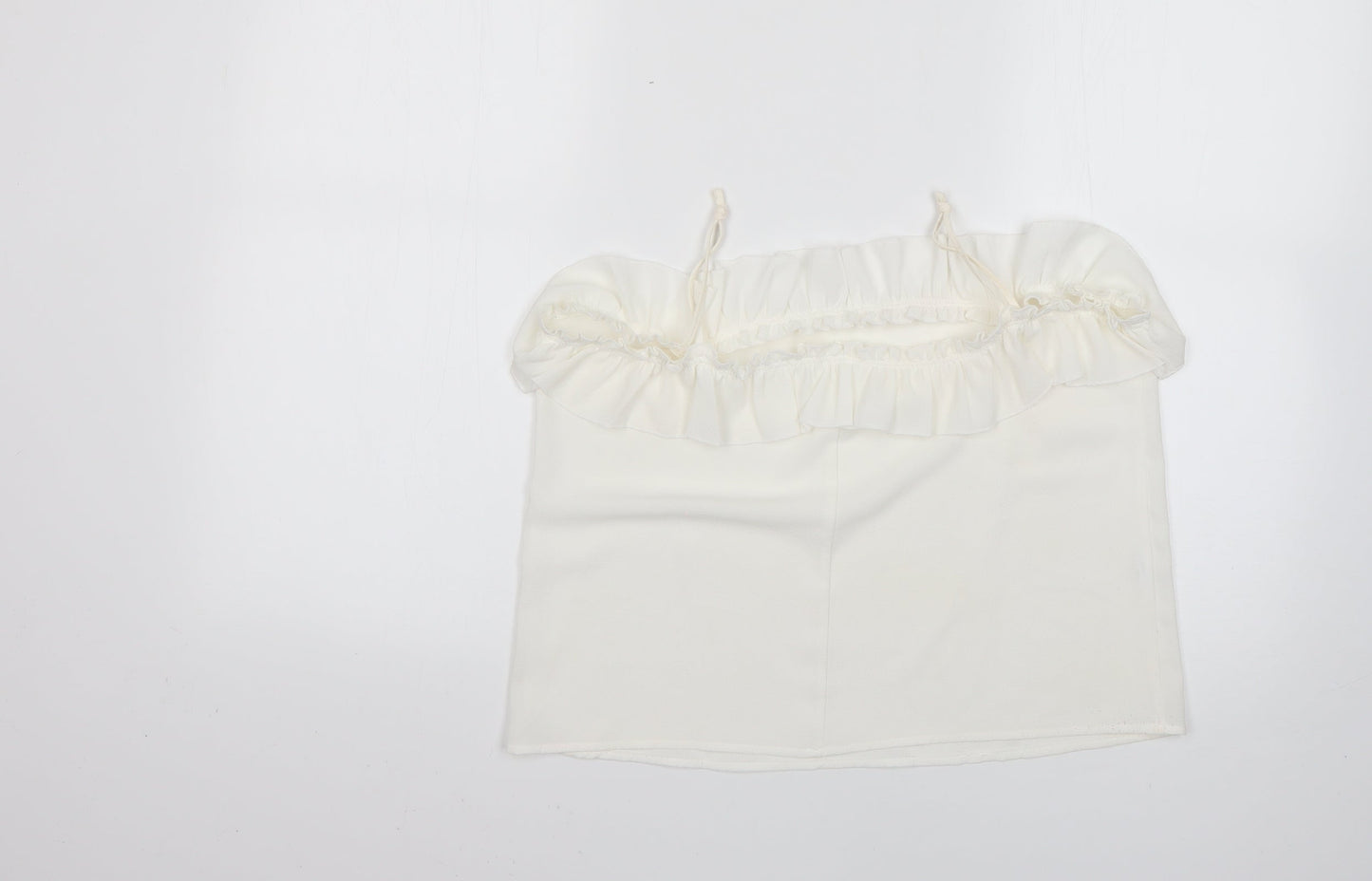 Womens UK Size S Mango White Basic Blouse