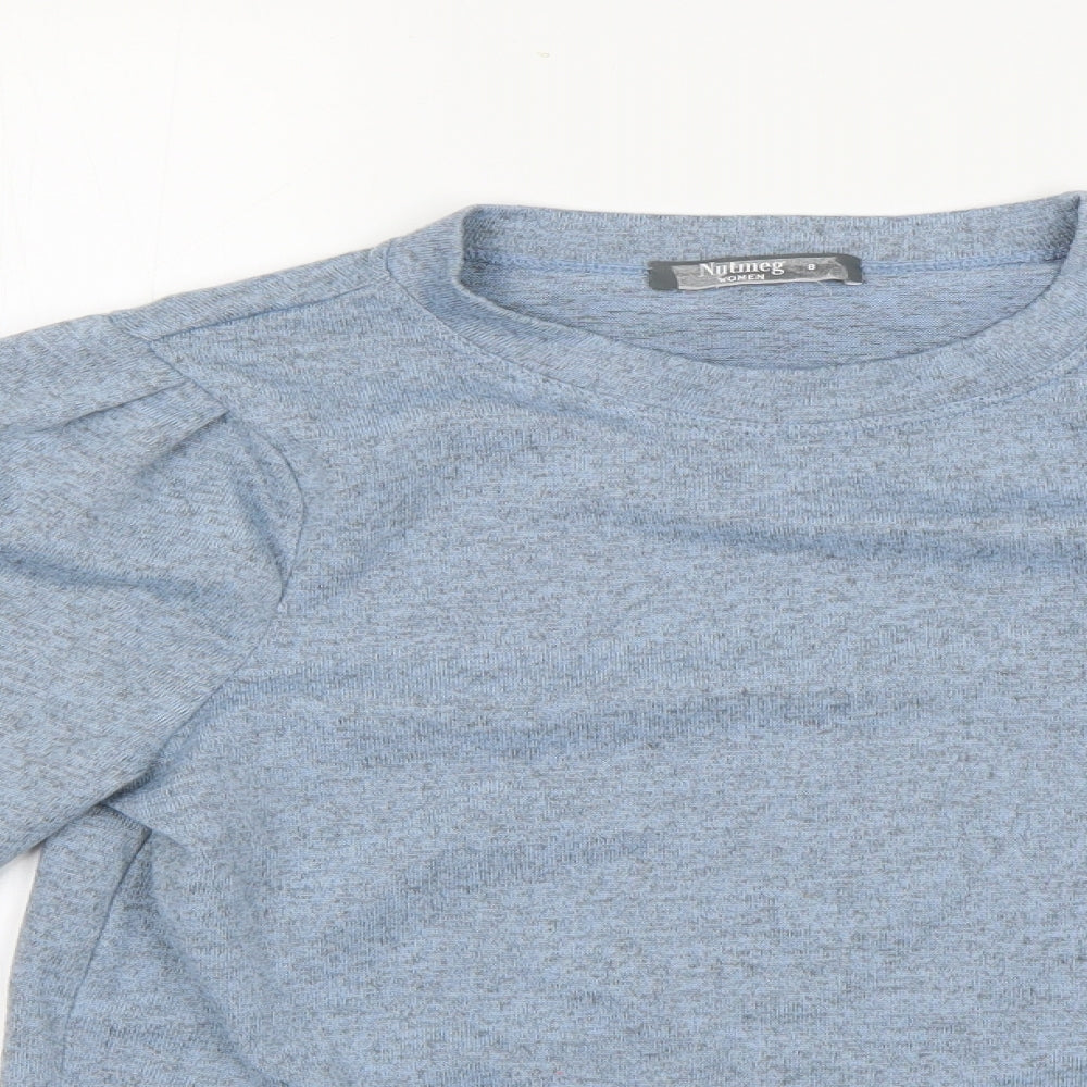 Nutmeg Womens Blue   Pullover Jumper Size 8