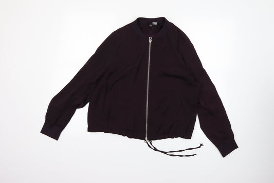 H&M Womens Purple   Jacket Coat Size 14
