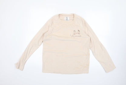 Love to Lounge Womens Beige Geometric  Top Pyjama Top Size 6