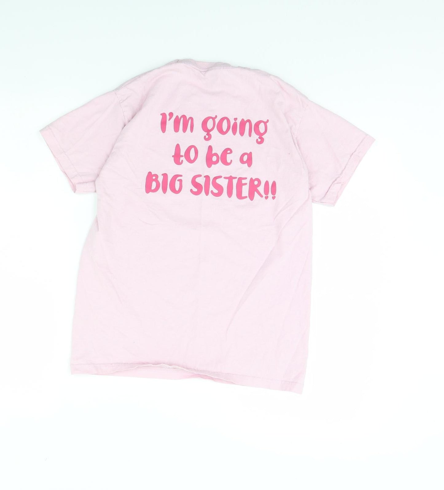 Fruit of the Loom Girls Pink   Basic T-Shirt Size 12 Years  - Going to be a big sister