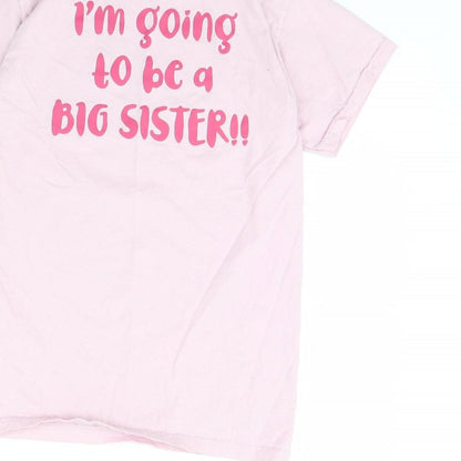 Fruit of the Loom Girls Pink   Basic T-Shirt Size 12 Years  - Going to be a big sister