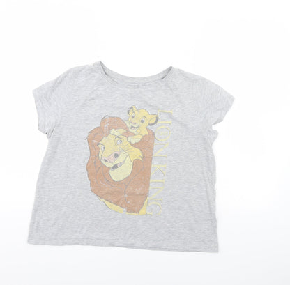 Womens UK Size 18 Disney Grey Basic T-Shirt