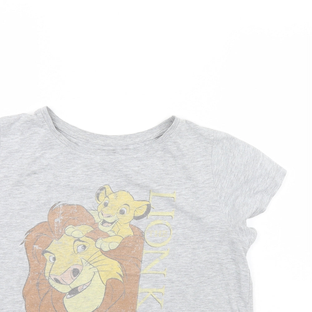 Womens UK Size 18 Disney Grey Basic T-Shirt