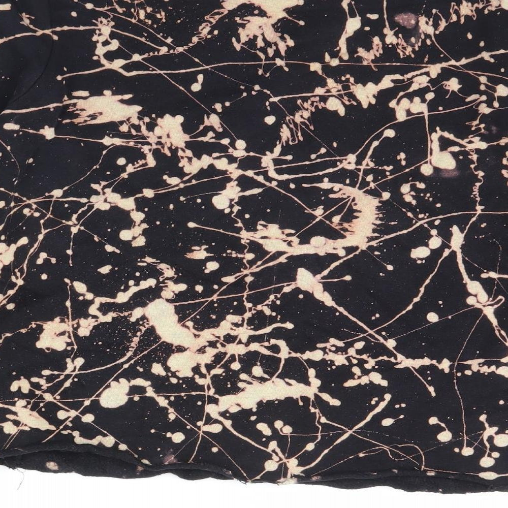 TU Womens Black Geometric  Pullover Jumper Size S