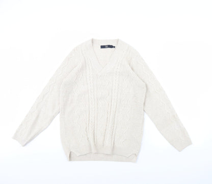 Womens UK Size S Isle Beige Pullover Jumper
