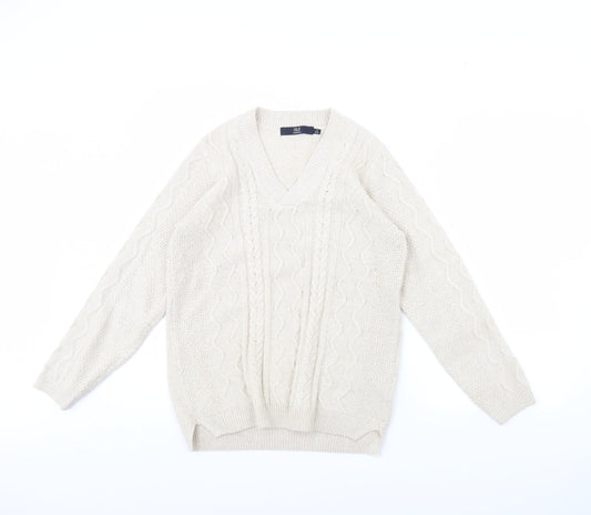 Womens UK Size S Isle Beige Pullover Jumper