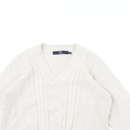 Womens UK Size S Isle Beige Pullover Jumper