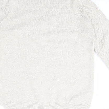 Womens UK Size S Isle Beige Pullover Jumper