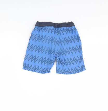 H&M Boys Blue Geometric  Sweat Shorts Size 5 Years