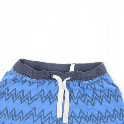 H&M Boys Blue Geometric  Sweat Shorts Size 5 Years