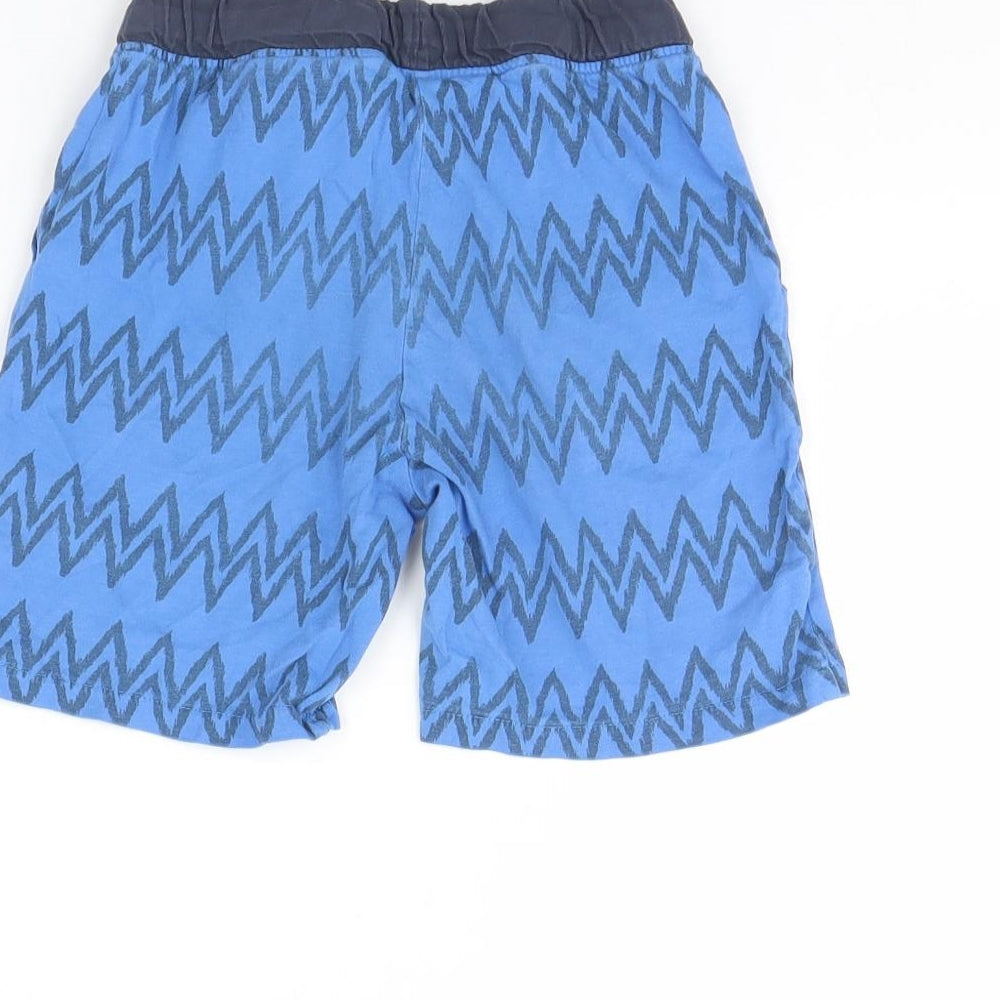 H&M Boys Blue Geometric  Sweat Shorts Size 5 Years