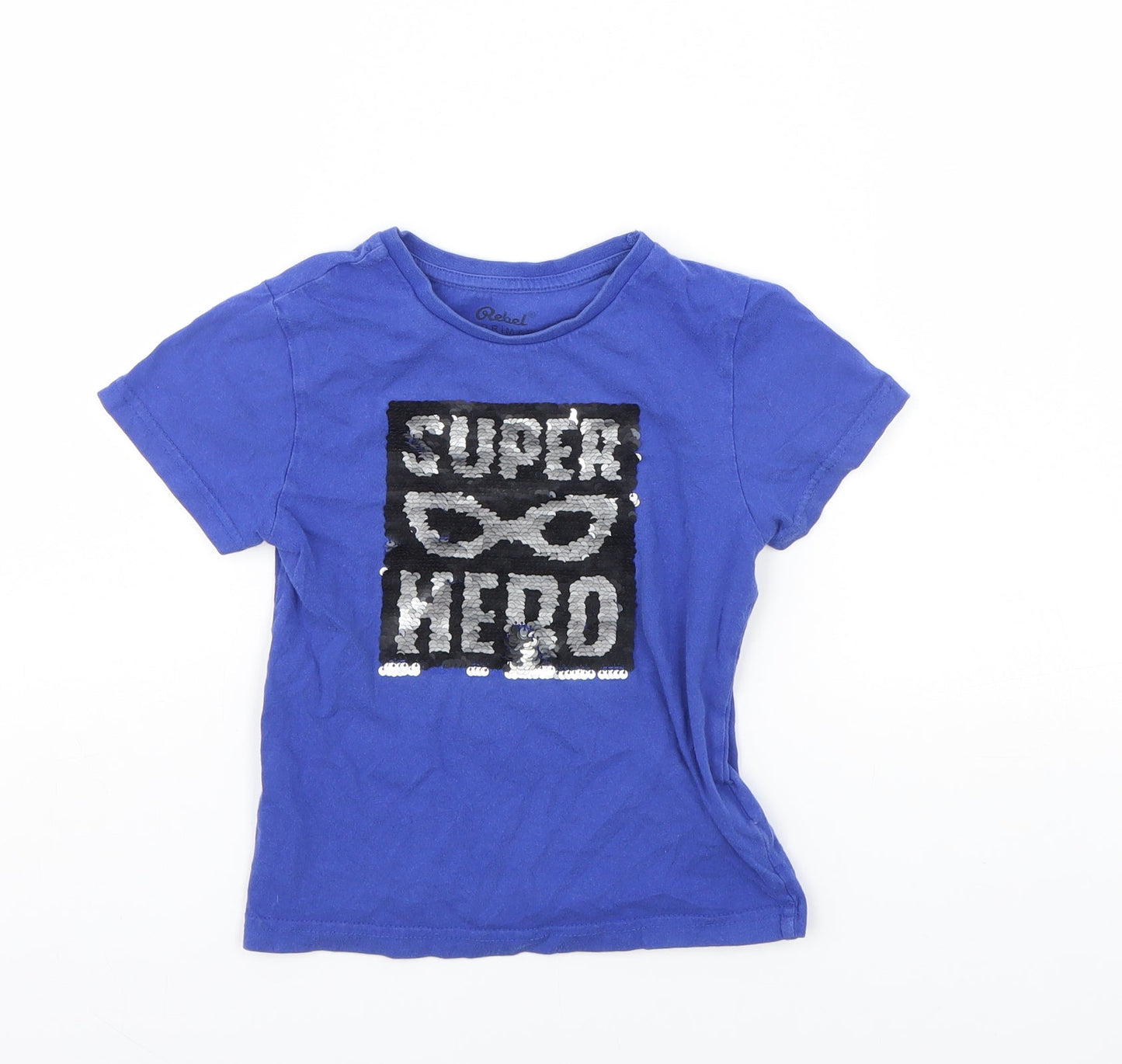Primark Boys Blue   Basic T-Shirt Size 4 Years  - Super hero