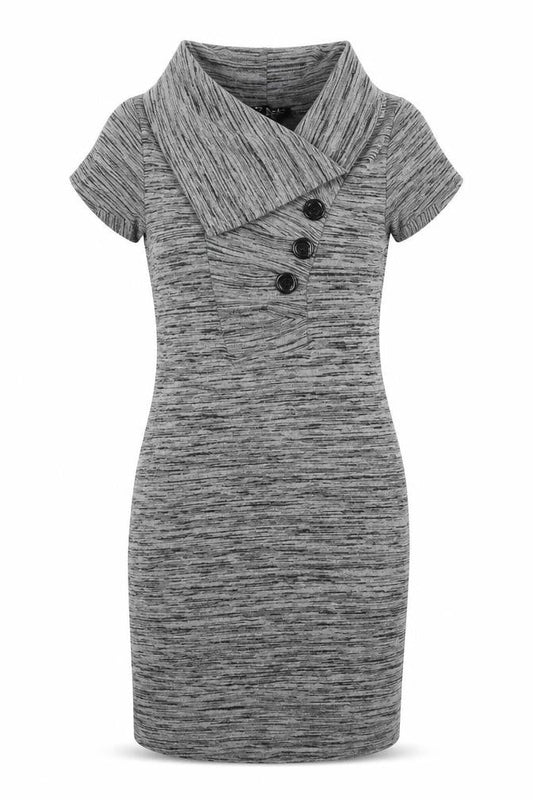 Front view of Select women’s grey bodycon, size UK 6