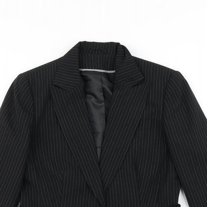 Dorothy Perkins Womens Black Striped  Jacket Blazer Size 8